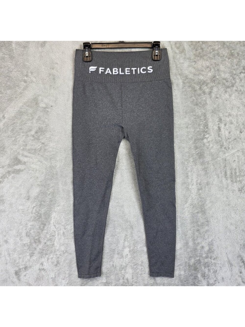 Fabletics Leggings Womens L Gray High Rise Ankle Yoga Athletic Stretch